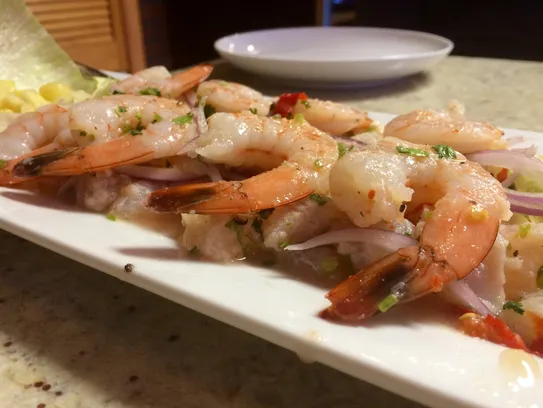Fish and shrimp ceviche