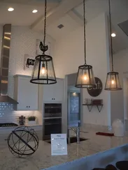 Light fixtures in the shape of horse hooves